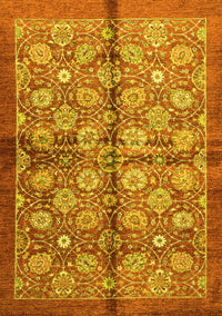 Abstract Yellow Modern Rug, abs3211yw