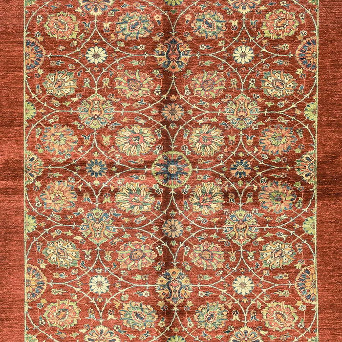 Machine Washable Abstract Red Rug, wshabs3211