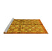 Sideview of Machine Washable Abstract Yellow Modern Rug, wshabs3211yw