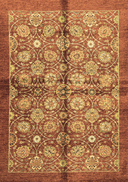 Abstract Brown Modern Rug, abs3211brn