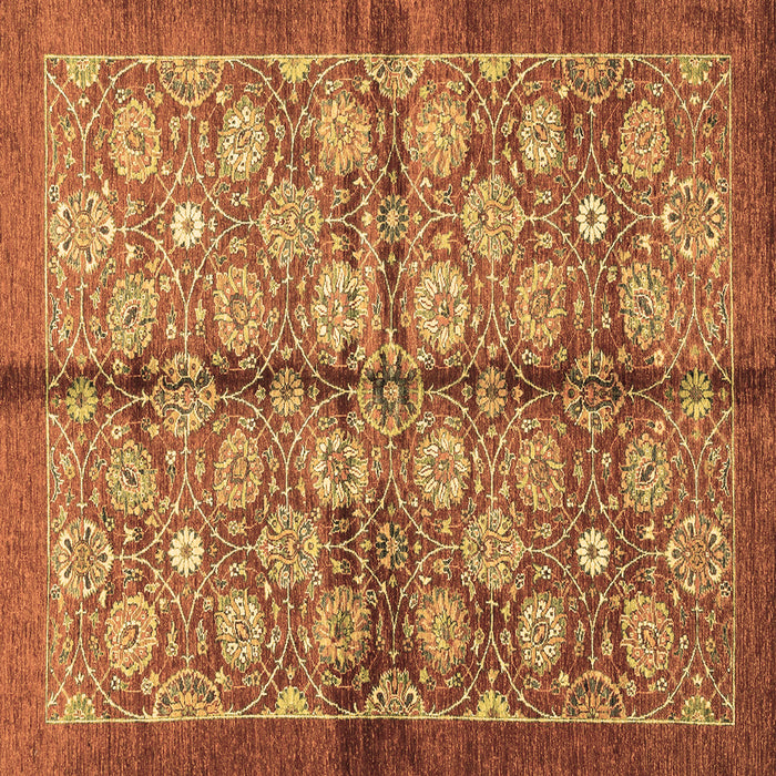 Square Machine Washable Abstract Brown Modern Rug, wshabs3211brn