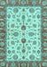 Machine Washable Oriental Light Blue Traditional Rug, wshabs3212lblu