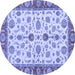 Round Oriental Blue Traditional Rug, abs3212blu
