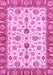 Machine Washable Oriental Pink Traditional Rug, wshabs3212pnk