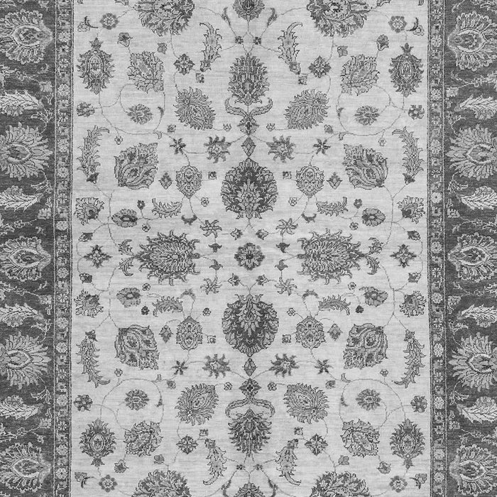 Machine Washable Oriental Gray Traditional Rug, wshabs3212gry