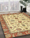 Abstract Red Oriental Rug in Family Room, abs3212