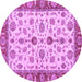 Round Oriental Purple Traditional Rug, abs3212pur