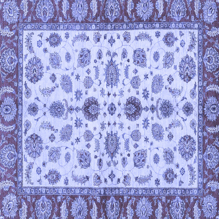 Square Oriental Blue Traditional Rug, abs3212blu