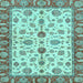 Square Oriental Light Blue Traditional Rug, abs3212lblu