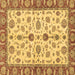 Square Machine Washable Oriental Brown Traditional Rug, wshabs3212brn