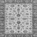 Square Machine Washable Oriental Gray Traditional Rug, wshabs3212gry