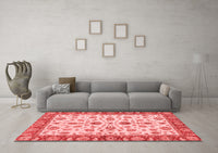 Machine Washable Oriental Red Traditional Rug, wshabs3212red
