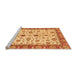 Sideview of Machine Washable Oriental Orange Traditional Area Rugs, wshabs3212org