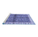 Sideview of Machine Washable Oriental Blue Traditional Rug, wshabs3213blu