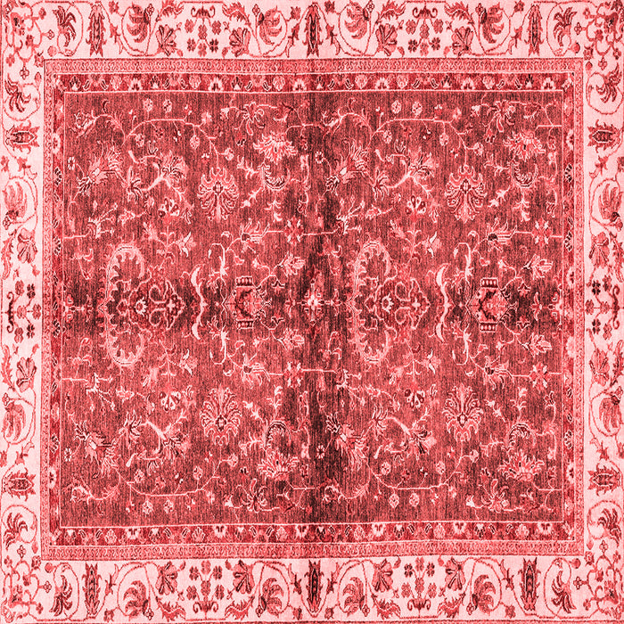 Machine Washable Oriental Red Traditional Rug, wshabs3213red