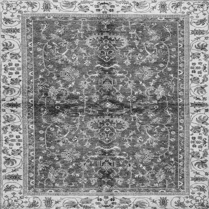 Square Oriental Gray Traditional Rug, abs3213gry