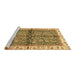 Sideview of Machine Washable Oriental Brown Traditional Rug, wshabs3213brn