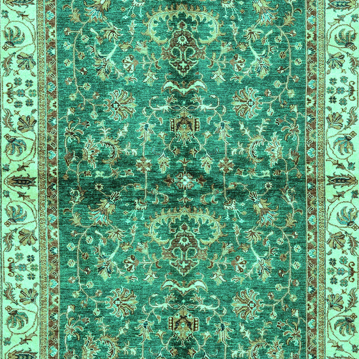 Machine Washable Oriental Turquoise Traditional Area Rugs, wshabs3213turq