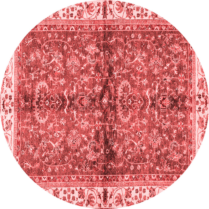Machine Washable Oriental Red Traditional Rug, wshabs3213red