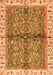 Machine Washable Oriental Orange Traditional Area Rugs, wshabs3213org