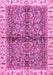 Machine Washable Oriental Pink Traditional Rug, wshabs3213pnk