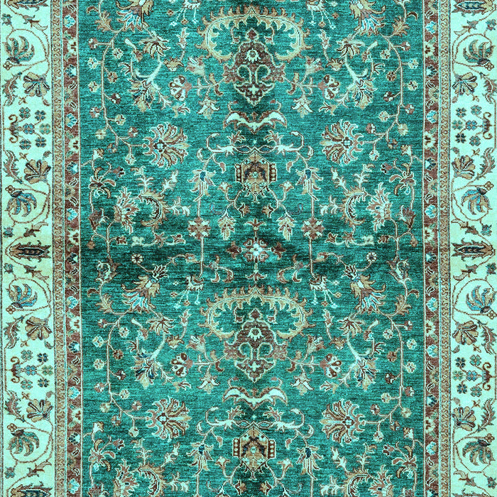 Machine Washable Oriental Light Blue Traditional Rug, wshabs3213lblu