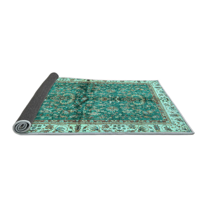 Sideview of Oriental Light Blue Traditional Rug, abs3213lblu