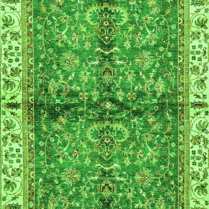 Machine Washable Oriental Green Traditional Area Rugs, wshabs3213grn