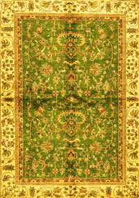 Oriental Yellow Traditional Rug, abs3213yw