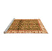 Sideview of Machine Washable Oriental Orange Traditional Area Rugs, wshabs3213org