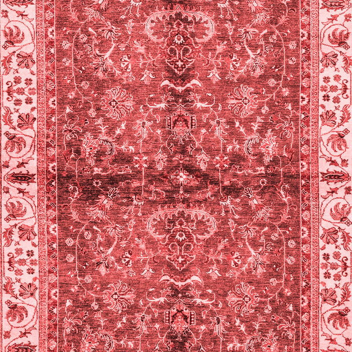 Machine Washable Oriental Red Traditional Rug, wshabs3213red