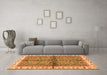 Machine Washable Oriental Orange Traditional Area Rugs in a Living Room, wshabs3213org