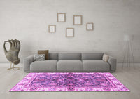 Machine Washable Oriental Purple Modern Rug, wshabs3214pur