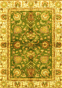 Oriental Yellow Modern Rug, abs3214yw