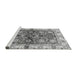 Sideview of Machine Washable Oriental Gray Modern Rug, wshabs3214gry