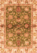 Machine Washable Oriental Orange Modern Area Rugs, wshabs3214org