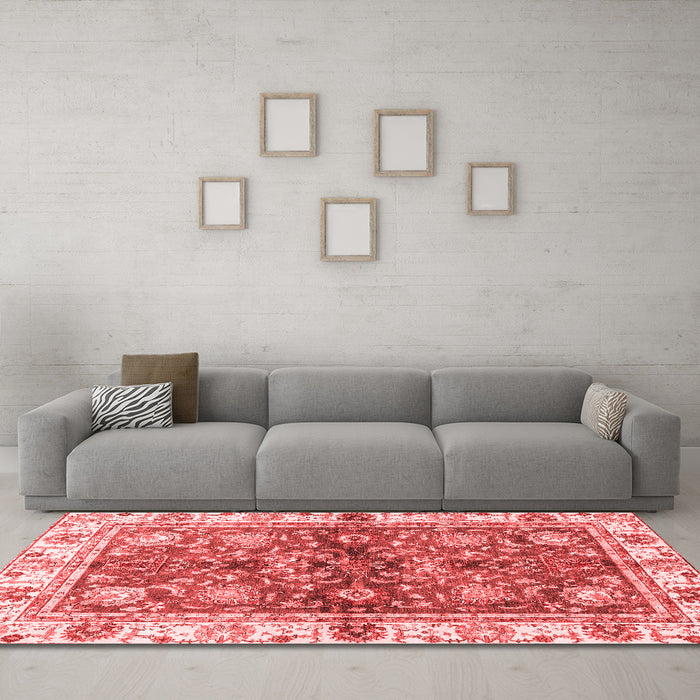Modern Red Washable Rugs