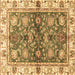 Square Oriental Brown Modern Rug, abs3214brn