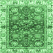 Square Oriental Emerald Green Modern Rug, abs3214emgrn