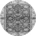 Round Oriental Gray Modern Rug, abs3214gry