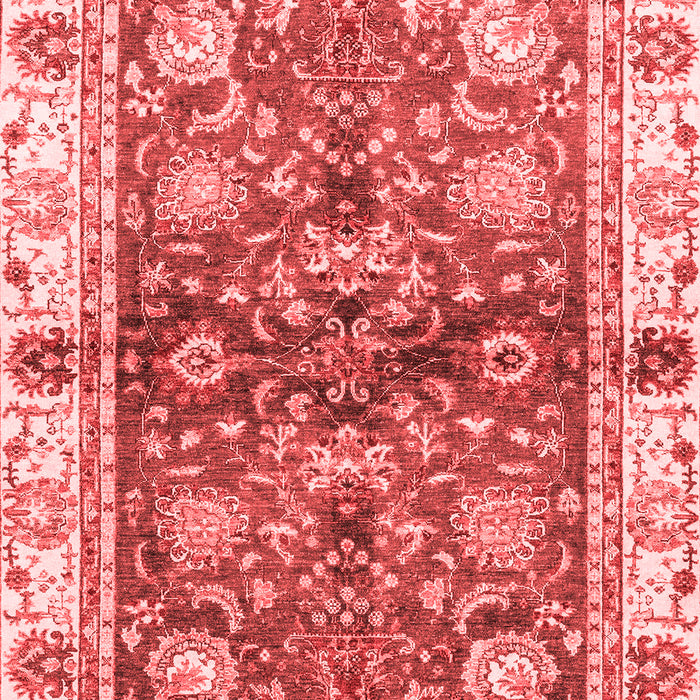 Machine Washable Oriental Red Modern Rug, wshabs3214red