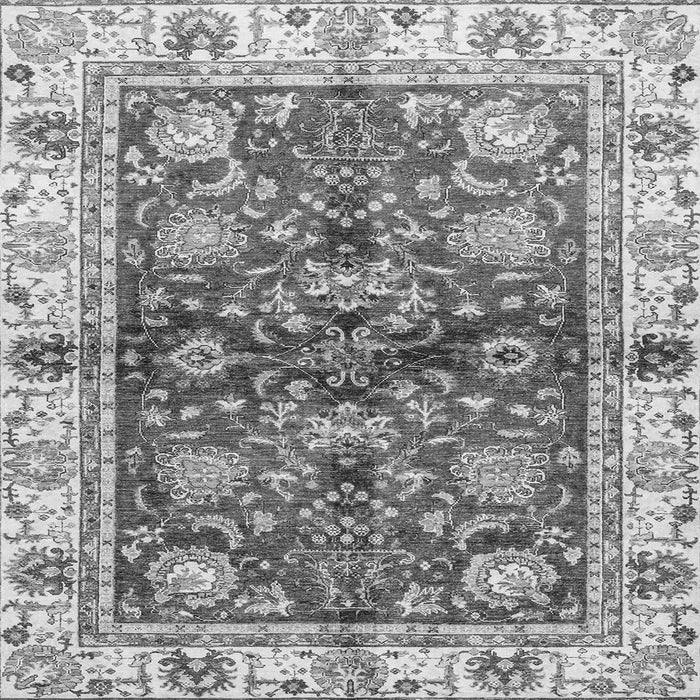 Square Machine Washable Oriental Gray Modern Rug, wshabs3214gry