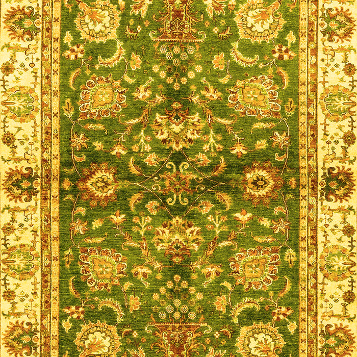 Machine Washable Oriental Yellow Modern Rug, wshabs3214yw
