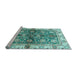 Sideview of Machine Washable Oriental Light Blue Modern Rug, wshabs3214lblu