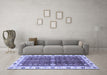 Machine Washable Oriental Blue Modern Rug in a Living Room, wshabs3215blu