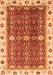 Machine Washable Oriental Orange Modern Area Rugs, wshabs3215org