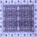 Square Oriental Blue Modern Rug, abs3215blu