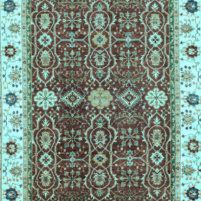Oriental Light Blue Modern Rug, abs3215lblu