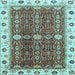 Square Oriental Light Blue Modern Rug, abs3215lblu