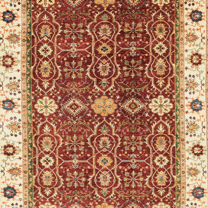 Machine Washable Abstract Yellow Rug, wshabs3215